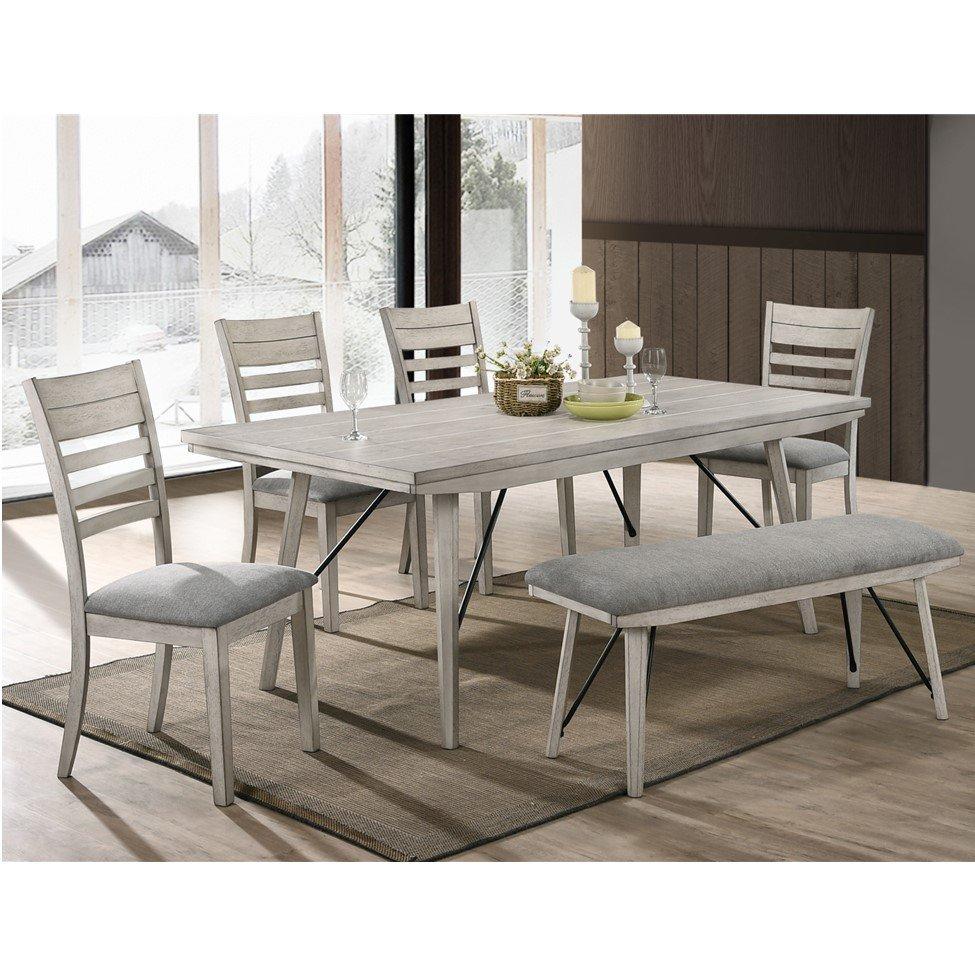 Rent to Own Crown Mark Inc 6Piece White Sands Dining Room at Aaron's